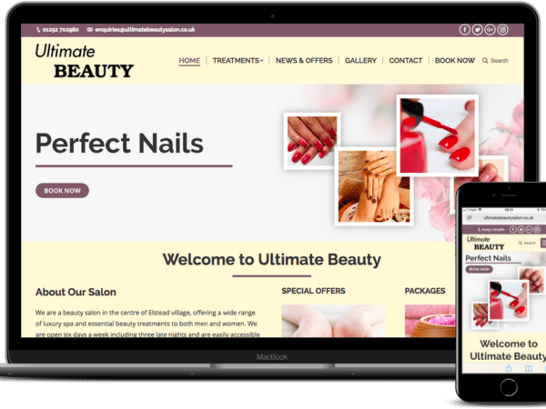 وب سایت سالن زیبایی